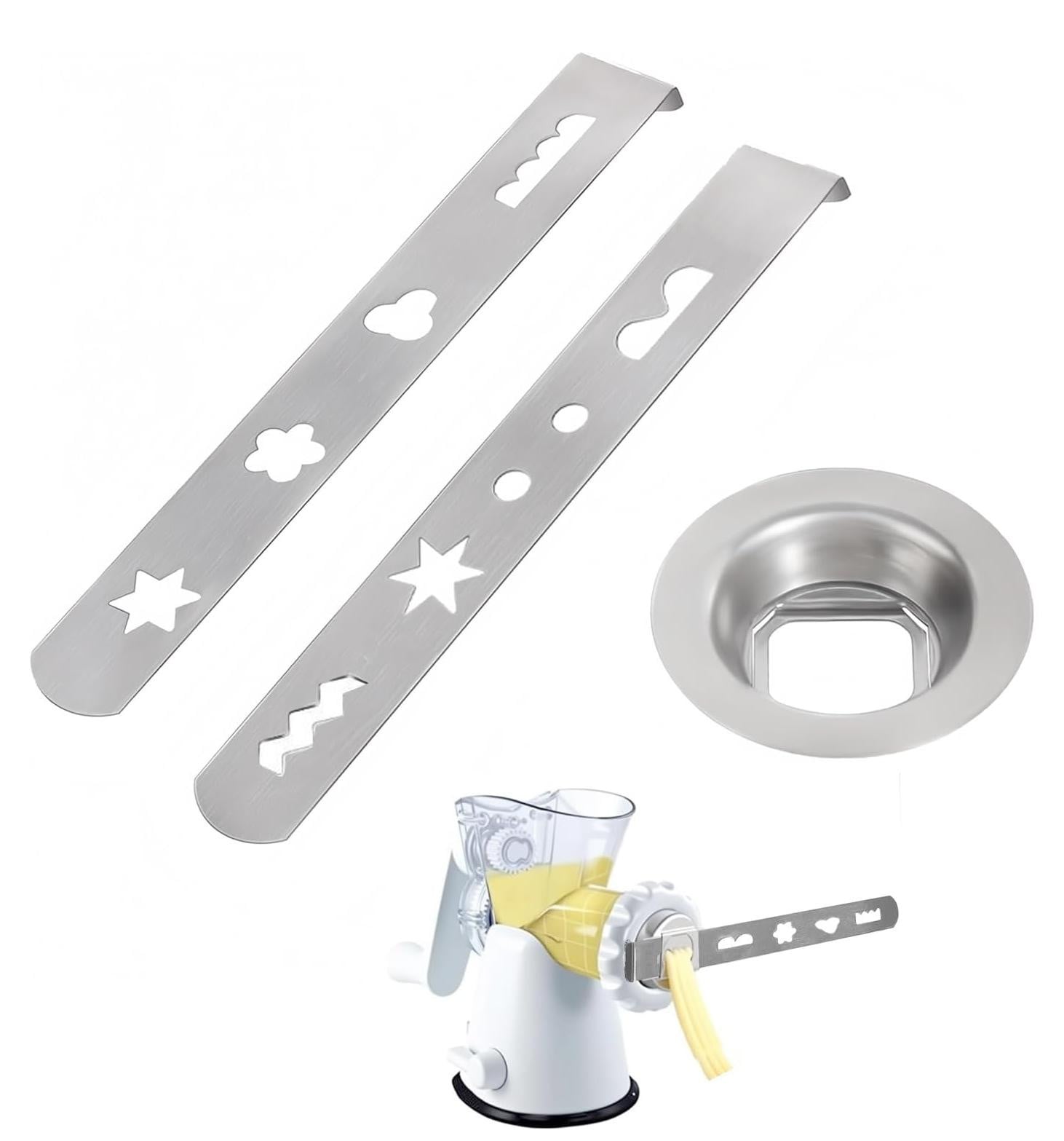 Dripio 3-delige roestvrijstalen accessoire set voor vleesmolen, gebak, pasta en snacks