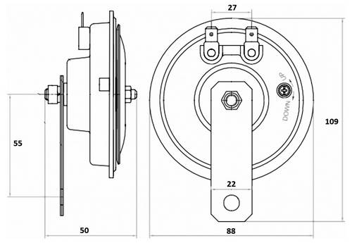 KAMAR E1161 Einzelhorn 24 V/DC