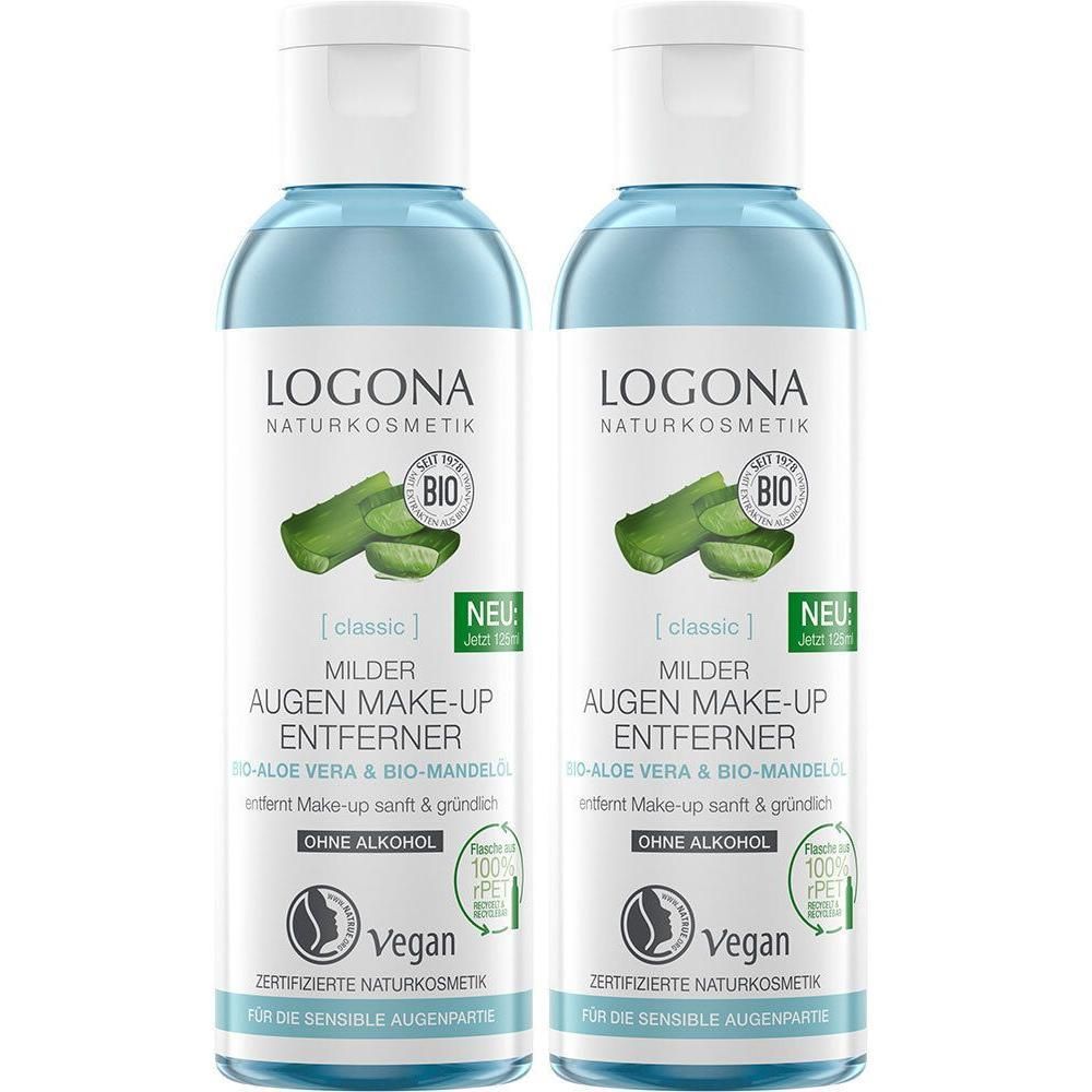 Logona Classic mild.Augen Make-up Entf.Bio-Aloe V. 2x 2x125 ml Flüssigkeit