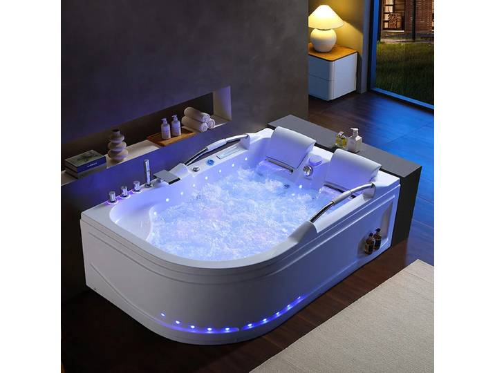 Baignoire Balnéo asymétrique VULCANO_G 56 jets Whirlpool