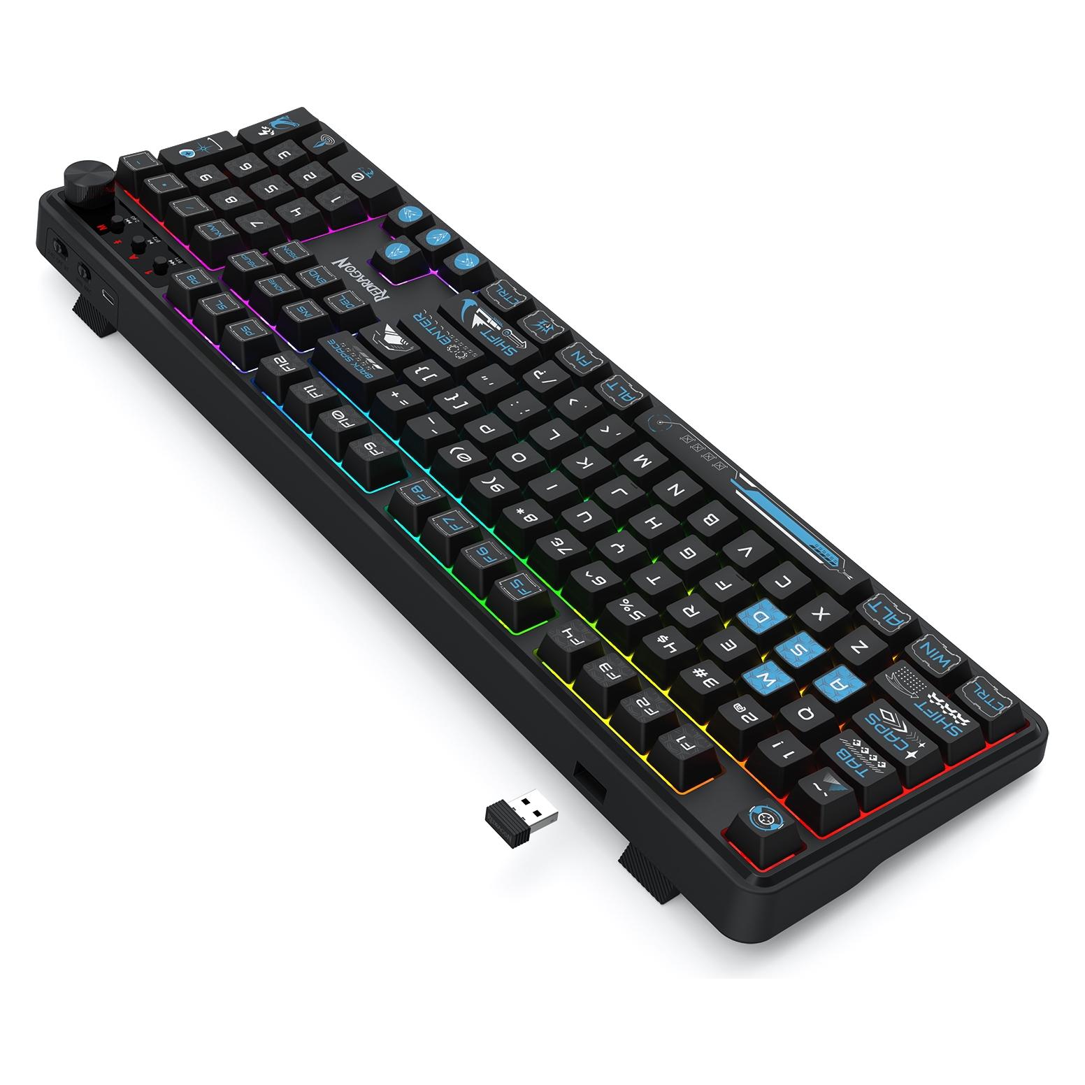 Redragon RM104 Volcano K526BB-WL (US, Kabelgebunden, Kabellos) (K526BB-WL)