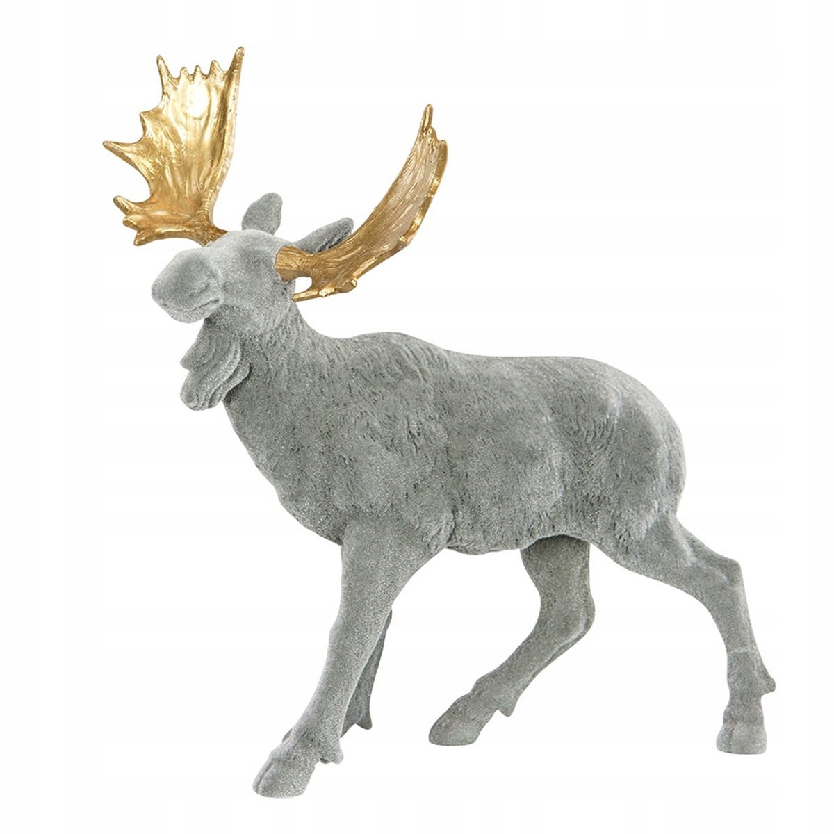 Scandinavisch design Fluweel Eland Decoratie voor op tafel, 22 x 23 cm