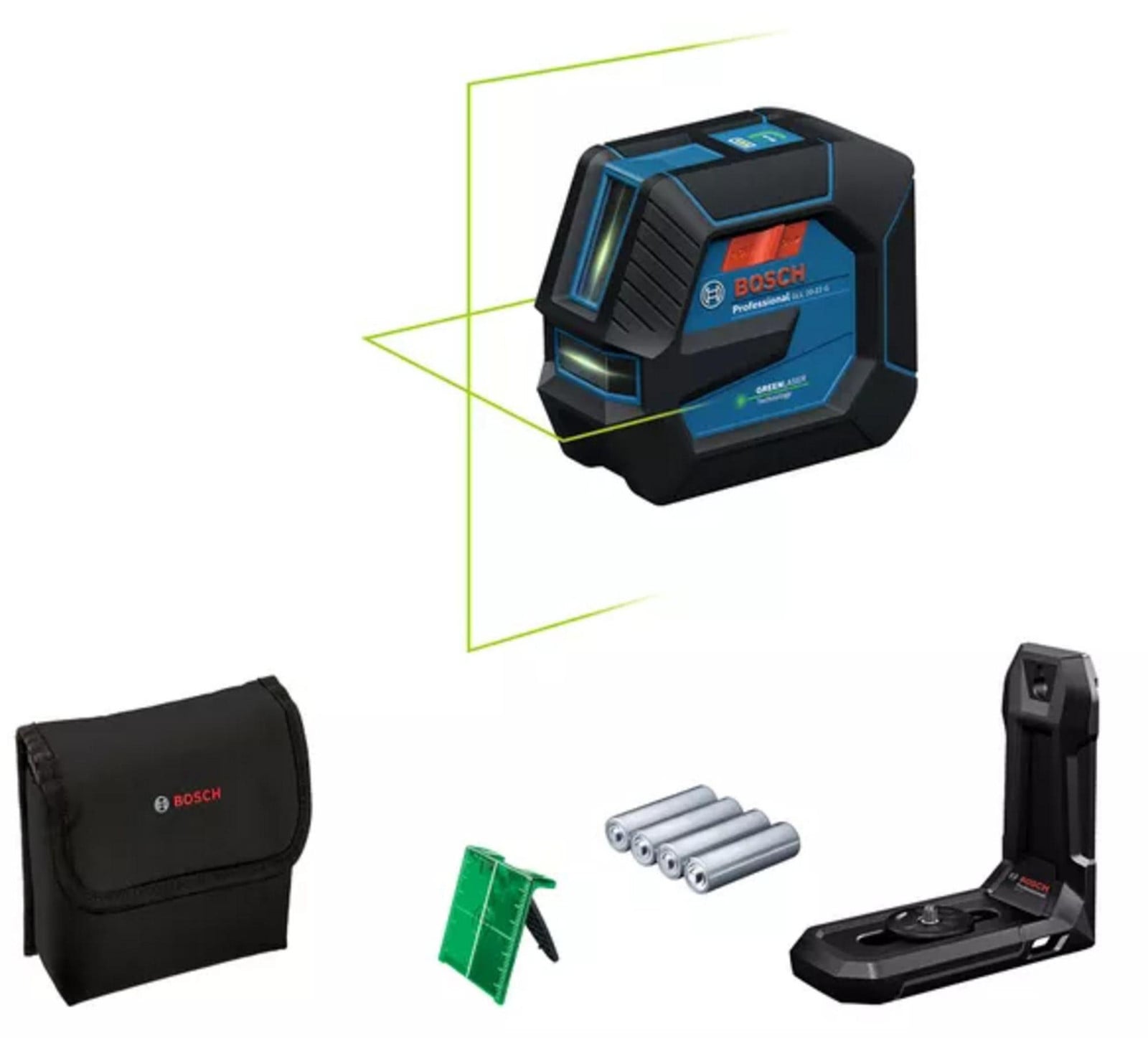 Bosch Professional GLL 20-22 G Line Laser met Groene Laser en Dual Power Supply