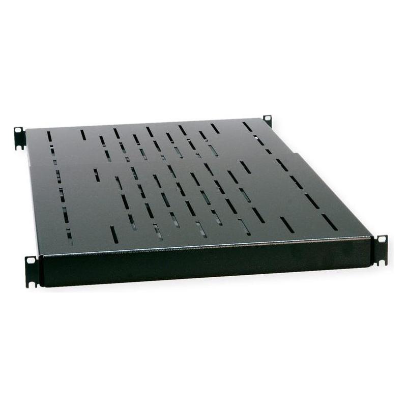 Apranet VARIplain 19"-Fachboden 1HE tiefenvariabel, schwarz (316-036-69)