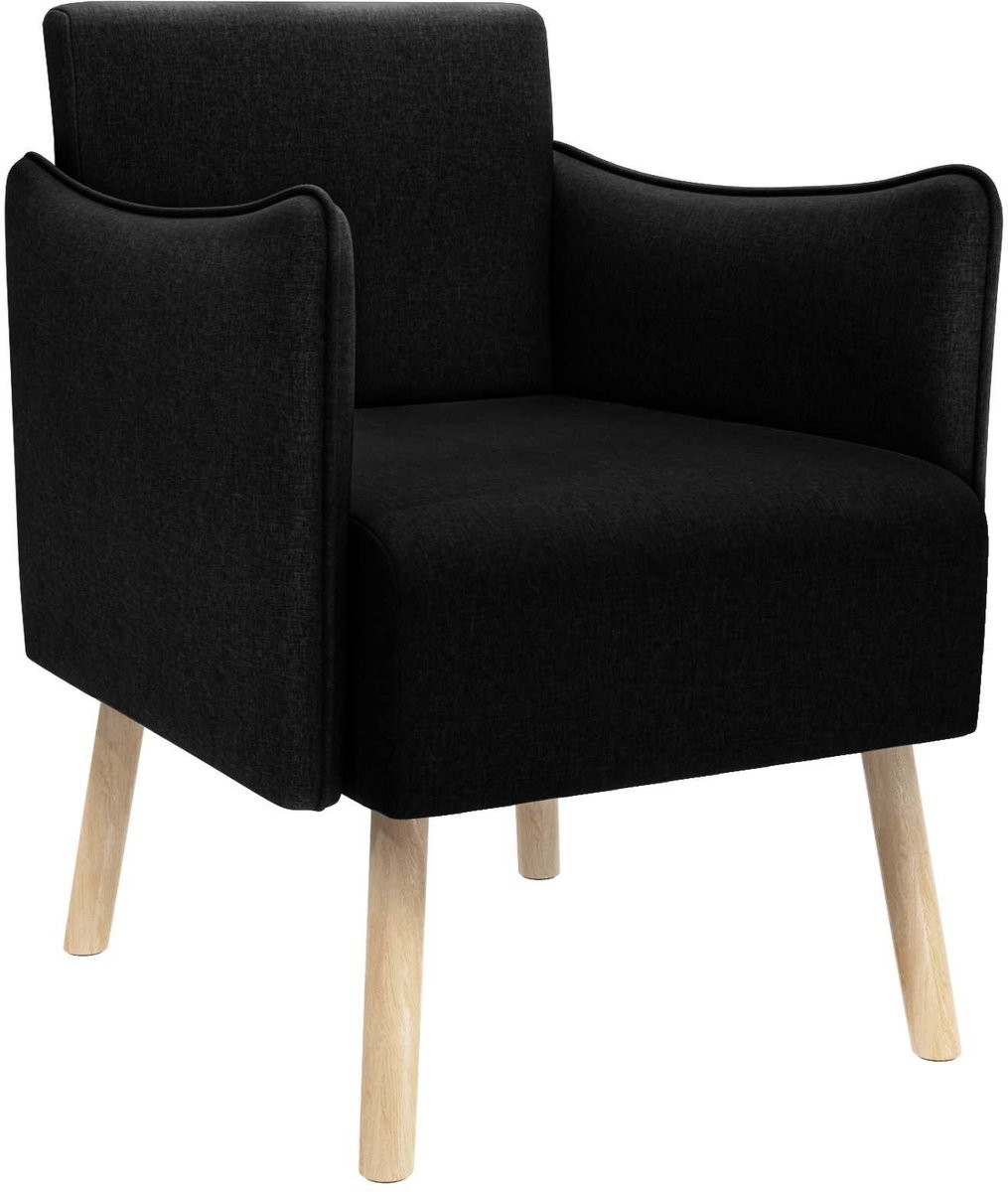 vidaXL Accentstoel - Zwart - Stof - Modern