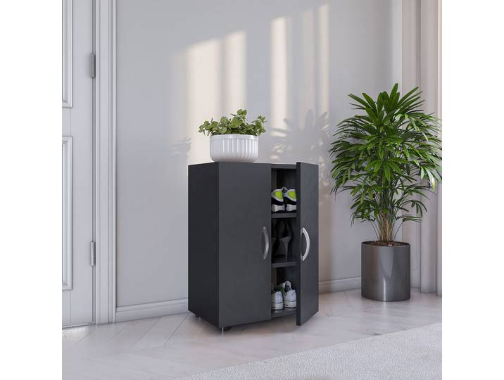 home24 Kast 74cm grijs/antracietkleurig