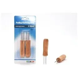Pellkartoffelgabeln Holzgriff Edelstahl 2 Stück Kartoffelgabel Kartoffel