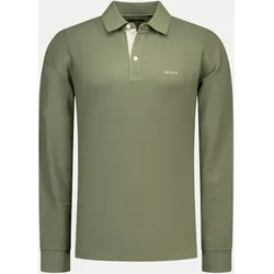 Langarm-Poloshirt Grün XL