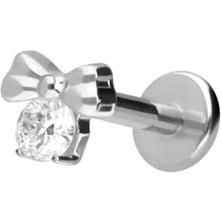 Titan Labret mit Innengewinde SCHLEIFE + KRISTALL