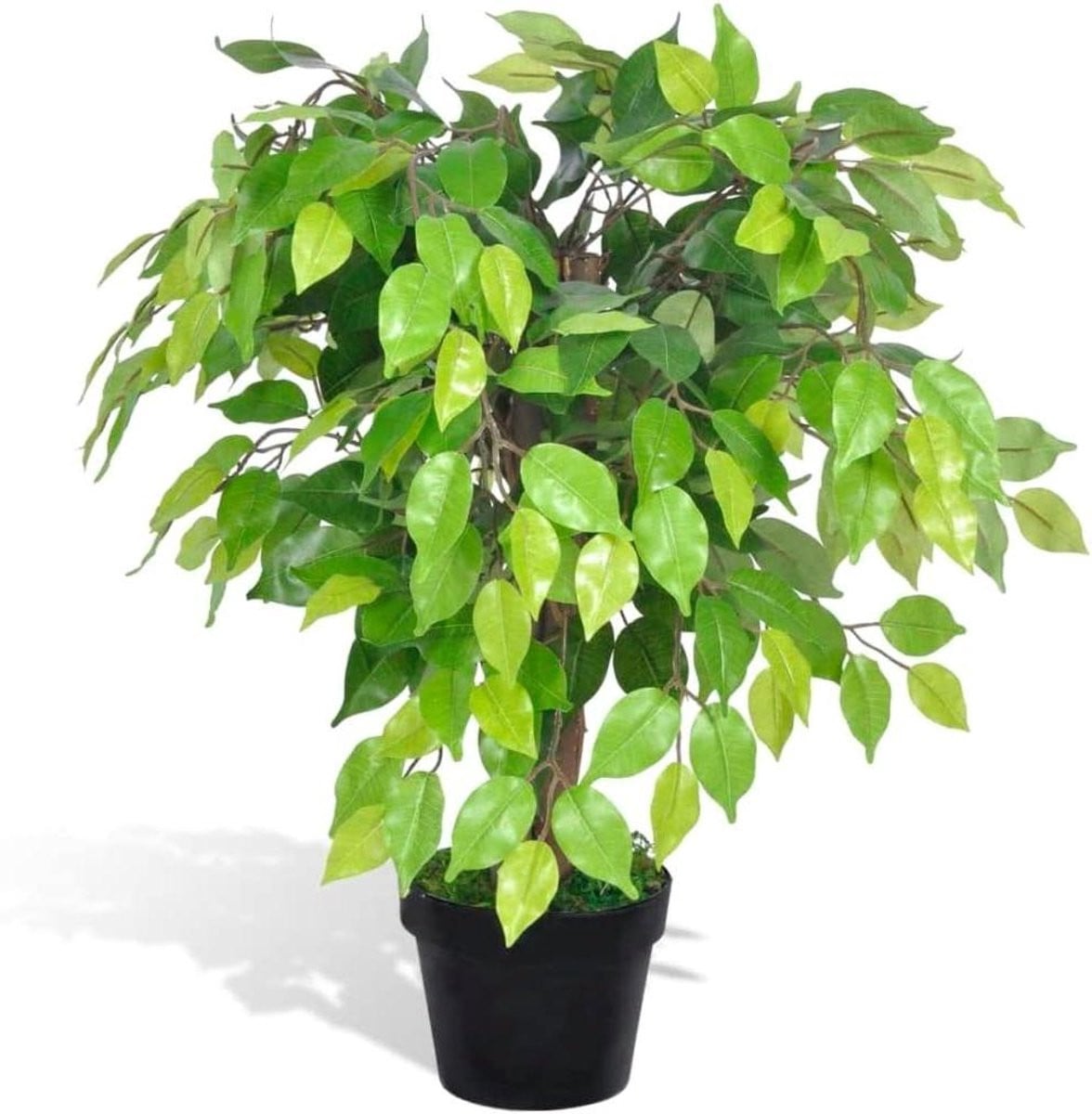 Realistische Kunstplant Vijg in een pot - Groene decoratieve boom - Hoogte: 60 cm