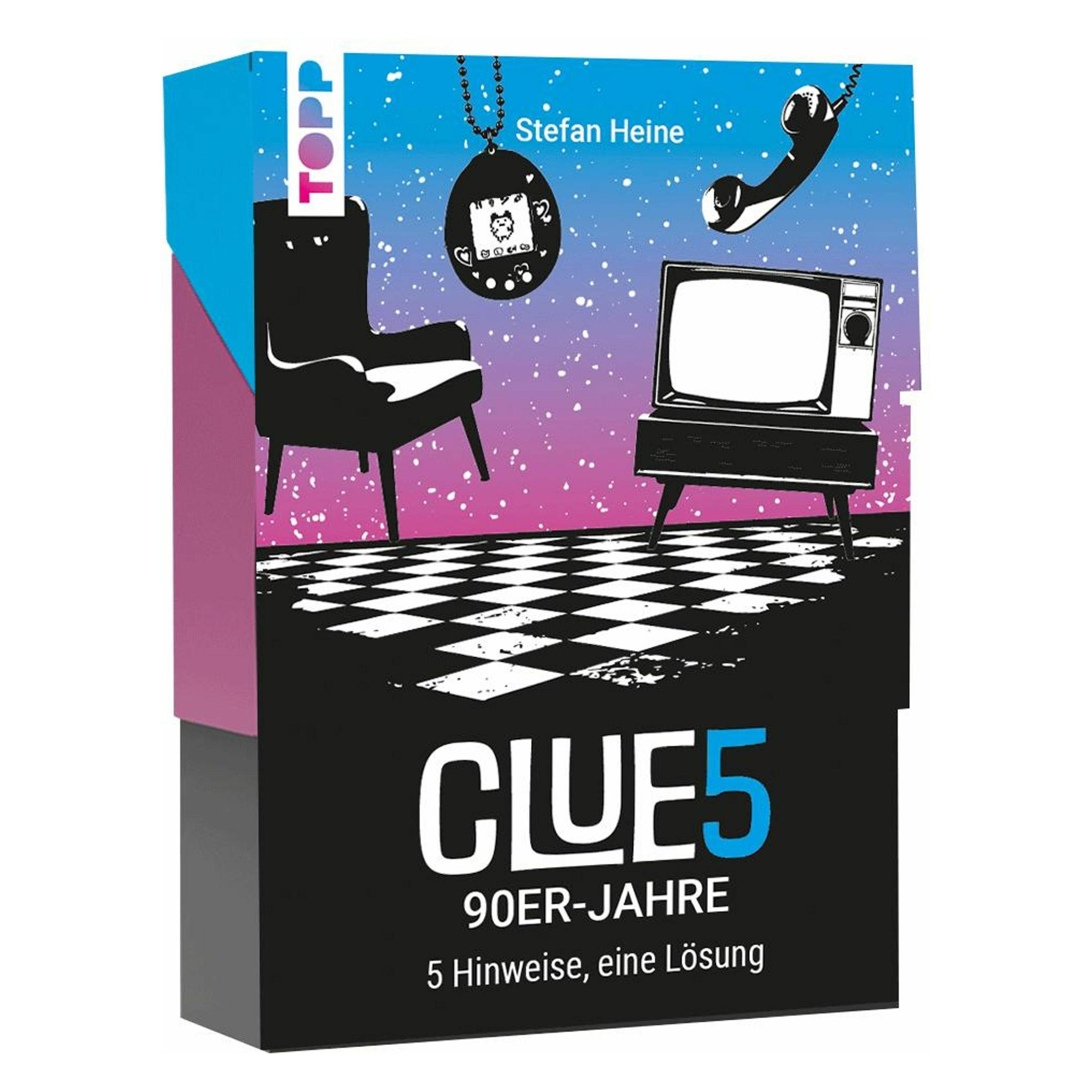 Frech CLUE5 #90er-Jahre. 5 Hinweise, nur eine Lösung. Das Trend-Quiz für deine Tasche (Deutsch, 1 - 8 Spieler) (679/18698)