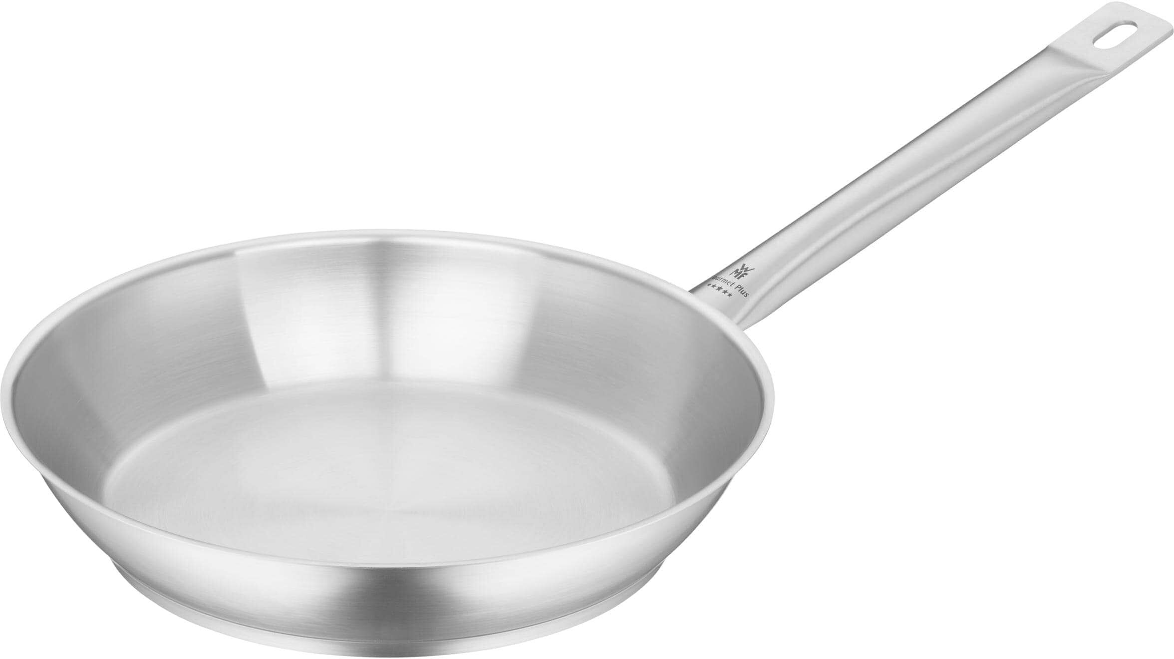 Bratpfanne WMF "Gourmet Plus 24 cm", silber (silberfarben), Ø:24cm, Pfannen, Bratpfanne silberfarben Ø 24cm