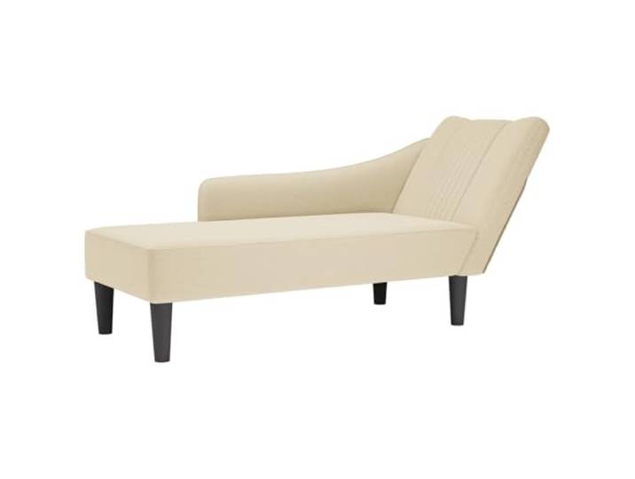 NLQMSU Langer Sessel, cremefarben, Stoff mit Armlehne, rechts Hochelastischer Schaumstoff, weiches Polyestergewebe, Wohnzimmer, Schlafzimmer, Büro, bequemer Sitz
