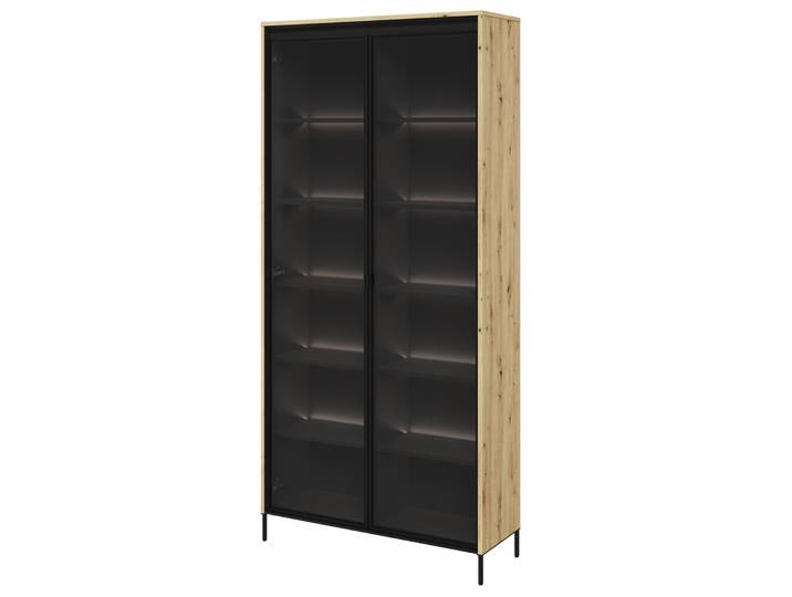 Zweiflügeliger Trend-Schrank 92 cm mit LED Artisan-Eiche