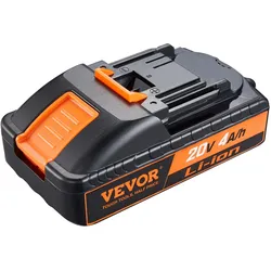 VEVOR 20 V 4000-mAh-Lithium-Akku Ersatz für Elektrowerkzeuge max. 40 A Ausgangsstrom Akku mit Überladungs-, Tiefentladungs-, Überhitzungs- und Kurzschlussschutz Lithium Batterie 144,4 x 76,0 x 54,8 m