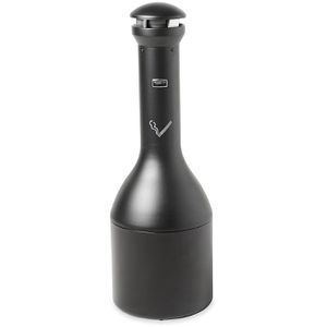 Rubbermaid Aschenbecher Infinity Genie, schwarz, für Outdoor, Standascher aus Metall, 33 x 99, winddicht, 16 Liter