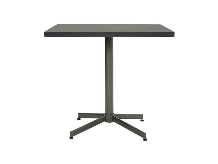 Table de repas en métal vert, carrée, 4 places, plateau repliable