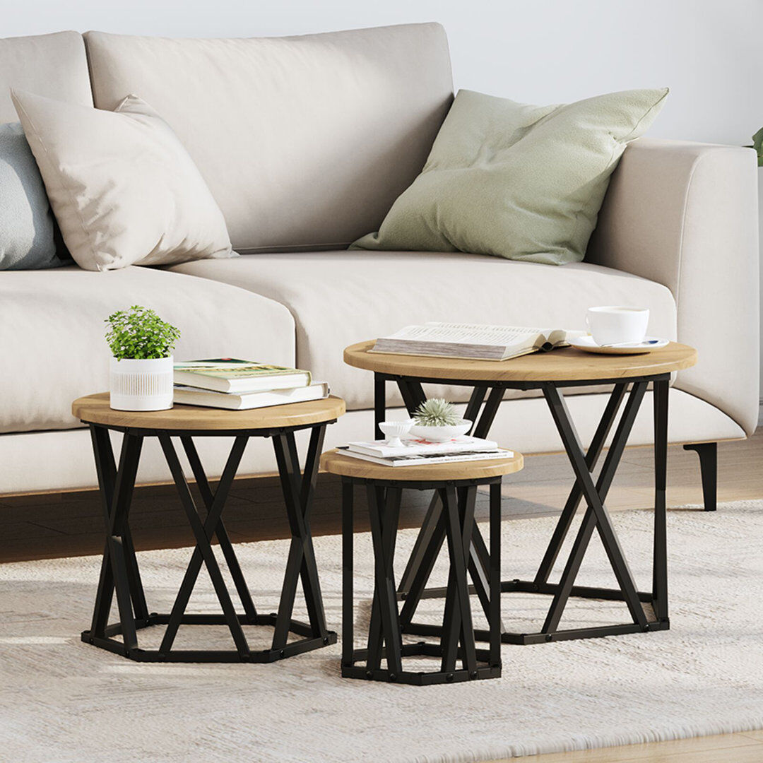 George Oliver Coffee Table Artisan Oak 40cm H X 53cm W X 53cm D