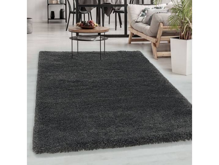 Carpetsale24 Tapis Shaggy unicolore Gris Tapis 140x200 cm Tapis Salon Chambre Doux à Poils Longs