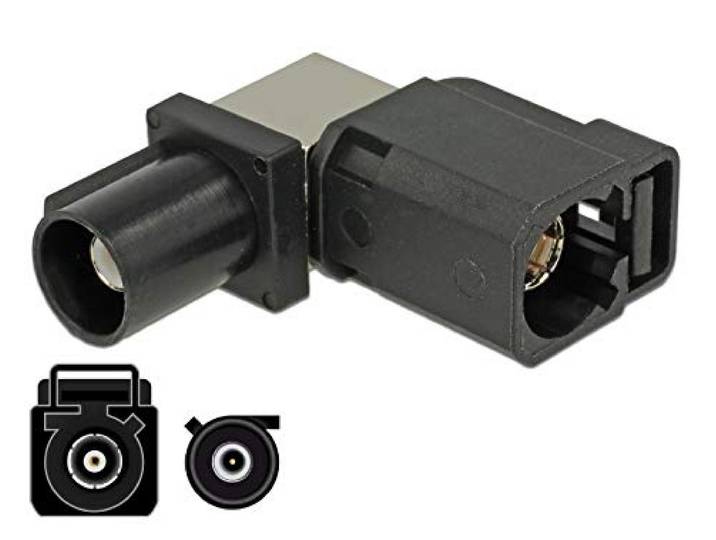 DELOCK adapter FAKRA A-Bu 90° gehoekt > FAKRA A-St