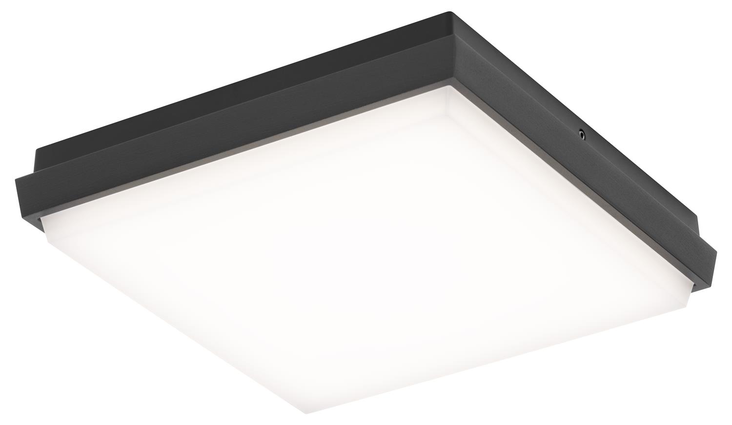 LCD LED-Wand-/Deckenaußenleuchte 24x24cm graphit 5061 4260277681548