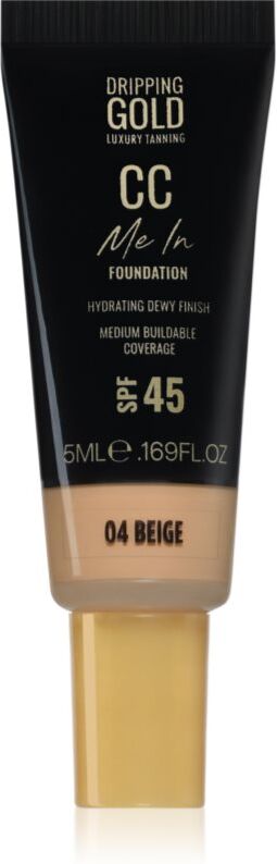Dripping Gold CC Me In Mini Trial lightweight foundation SPF 45 shade Beige 04 5 ml