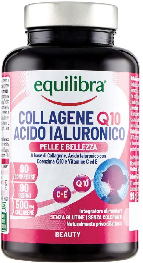 EQUILIBRA Srl Equilibra Collagene Q10 Acido Ialuronico, 90 compresse