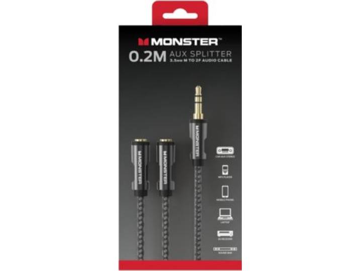 Monstercable - Câble Jack Repartiteur Jack 3.5 Mm M/2f 0.15m
