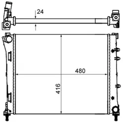 Kühler Motorkühlung MAHLE CR 2000 000S für Fiat 500 C