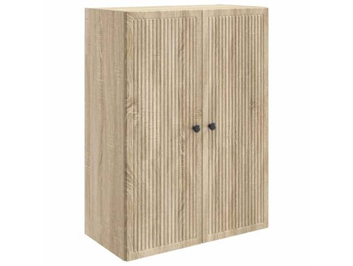 RJPLMFV Dub Sonoma Wandschrank, 66 x 34,5 x 90 cm, Holz Praktische Regale, Sonoma-Finish, Wandmontage erforderlich, Schrauben nicht im Lieferumfang enthalten, einfache Wartung