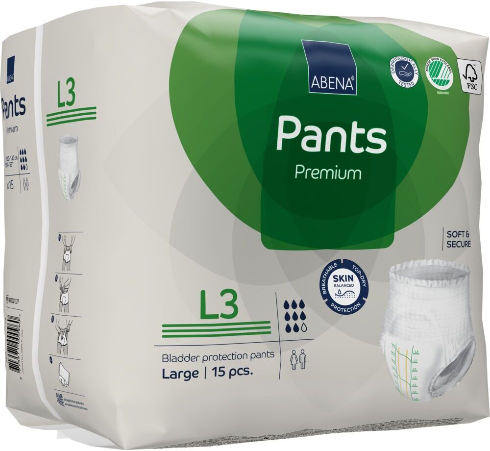 Abena Pants L3 Premium Grøn Medicinsk udstyr 15 stk