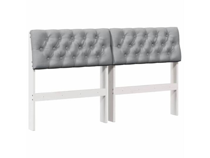 KTHLBRH Gepolstertes Kopfteil hellgrau 160 cm Kiefer massiv Weicher Stoff, massive Kieferstruktur, einfache Pflege, minimalistisches Design, vielseitige Montage