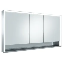 KEUCO ROYAL LUMOS Spiegelschrank Wandvorbau 3-türig kurze Tür silber-eloxiert