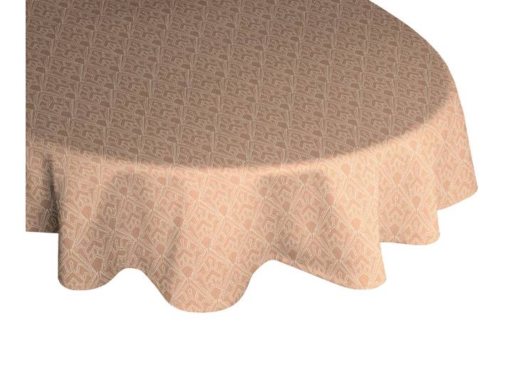 Tischdecke ADAM Urban Cactus Gr. 1, braun, Ø:145cm, Bio-Baumwolle, Tischdecken, Tischdecke, aus 100% Bio-Baumwolle