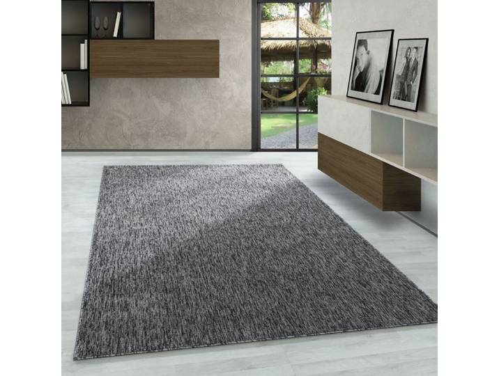 Carpetsale24 Tapis de Salon Moderne Uni Gris Chiné 200x290 cm - Boucles Courtes Entretien Facile Tapis Uni
