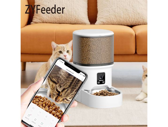 4L USB bouton intelligent WIFI APP vidéo mangeoire pour animaux de compagnie automatique distributeur de nourriture pour chat bol chien mangeoire de nourriture lente avec mangeoire pour caméra