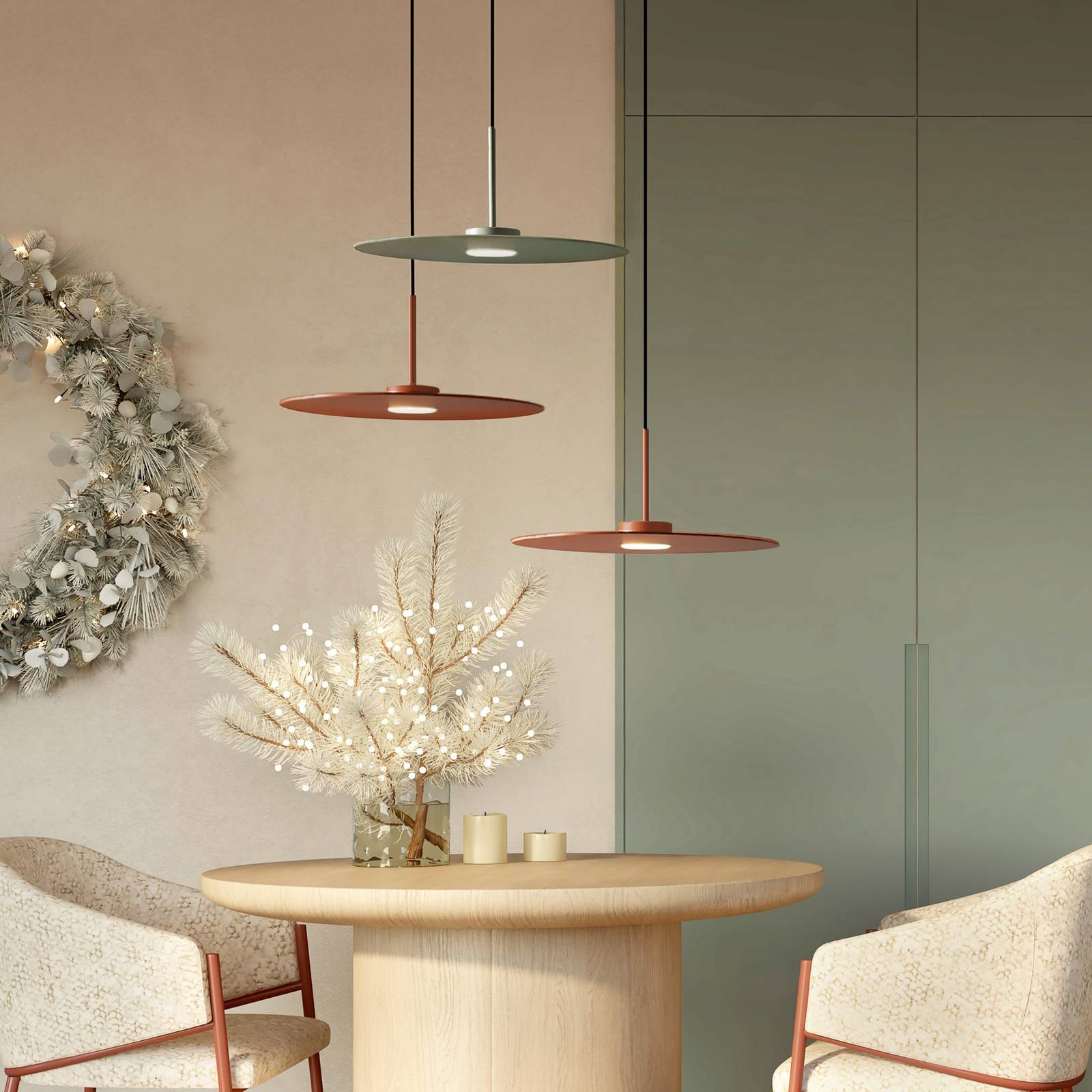 Hängelampe Simone Nowodvorski Lighting, dimmbar, blau, für Wohn- / Esszimmer, Metall, Modern, Pendelleuchte