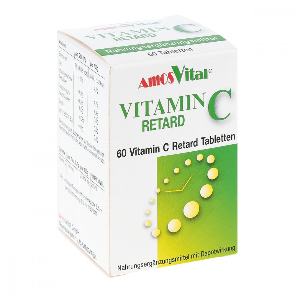 AMOSVITAL GmbH Vitamin C Retard Tabletten mit Depotwirkung 15822110
