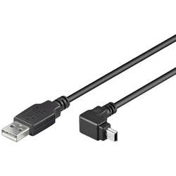 TECHly USB-Kabel USB 2.0 USB-A Stecker, USB-Mini-A Stecker 1.80 m Schwarz Geschirmt ICOC-MUSB-AA-018ANG