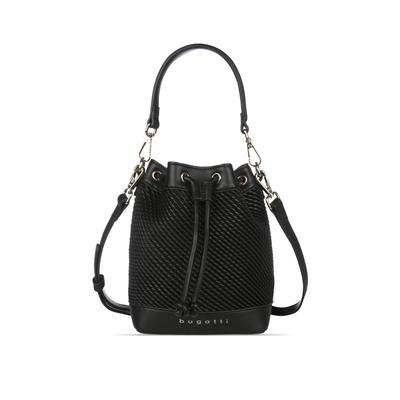 Henkeltasche BUGATTI "BUGATTI Damen JULICE", Damen, Gr. B/H/T: 14cm x 19cm x 12cm onesize, schwarz, Polyurethan (PU), Taschen