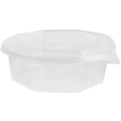 200x Haushaltsboxen PP 1000 ml 8-eckig mit anhängendem Deckel