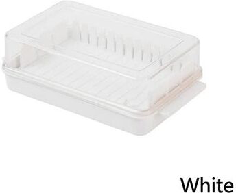 Useful Little Things Butter Storage Container With Built In Cutter & Lid For Fresh Butter And Cheese Storage white
