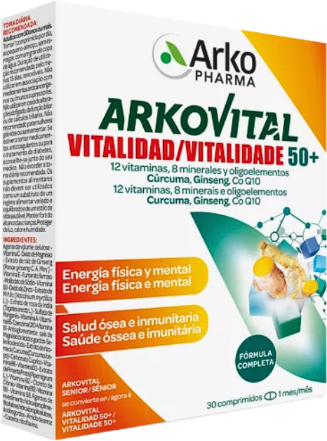 Arkopharma Arkovital Vitalidade 50+ 30 comprimidos