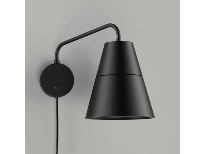 GRUPA Designer Wandlampe Ili, schwarz, für Wohn- / Esszimmer, Aluminium, Design, Wandleuchte, Wandlampe Innen