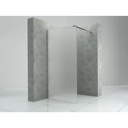 Fa-Bausysteme Walk-In Glasdusche Milchglas Halterung: Chrome 1000 mm