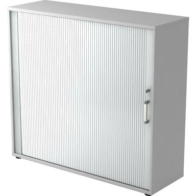 Hammerbacher Rollladenschrank 3OH BxTxH 120x40x110cm Griff CE Grau/Silber