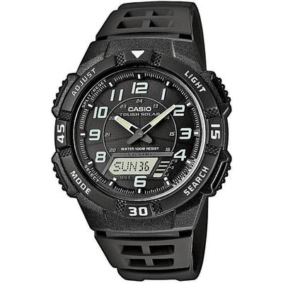Chronograph, schwarz (schwarz, schwarz), CASIO TIMELESS COLLECTION, Armbanduhren, Herren, schwarz, Chronograph, Solaruhr, Quarzuhr,Armbanduhr,Herrenuhr,Digitaluhr, bis 10bar wasserd.
