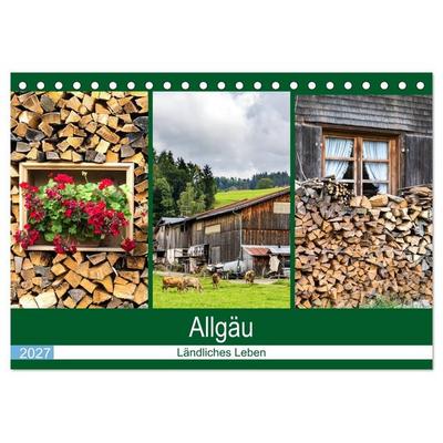 Allgäu - Landliches Leben (Tischkalender 2027 DIN A5 quer), CALVENDO Monatskalender