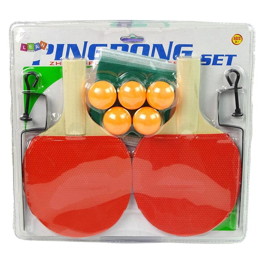 Lean Toys Tischtennisschläger, 5 Bälle (LT10480)