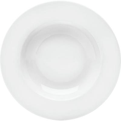 Suppenteller VAN WELL "Teller Set, Gourmet", weiß, B:22,5cm H:3,5cm L:22,5cm Ø:22,5cm, Porzellan, Speiseteller, spülmaschinenfest und mikrowellengeeignet, Porzellan, Ø 22,5 cm